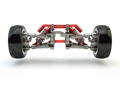 Image of a vehicle's suspension, which could be repaired by Active Green + Ross in Toronto, ON